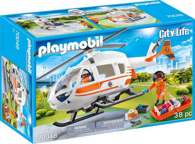 Playmobil® Konstruktions-Spielset »Rettungshelikopter (70048), City Life«, (38 St), Made in Germany