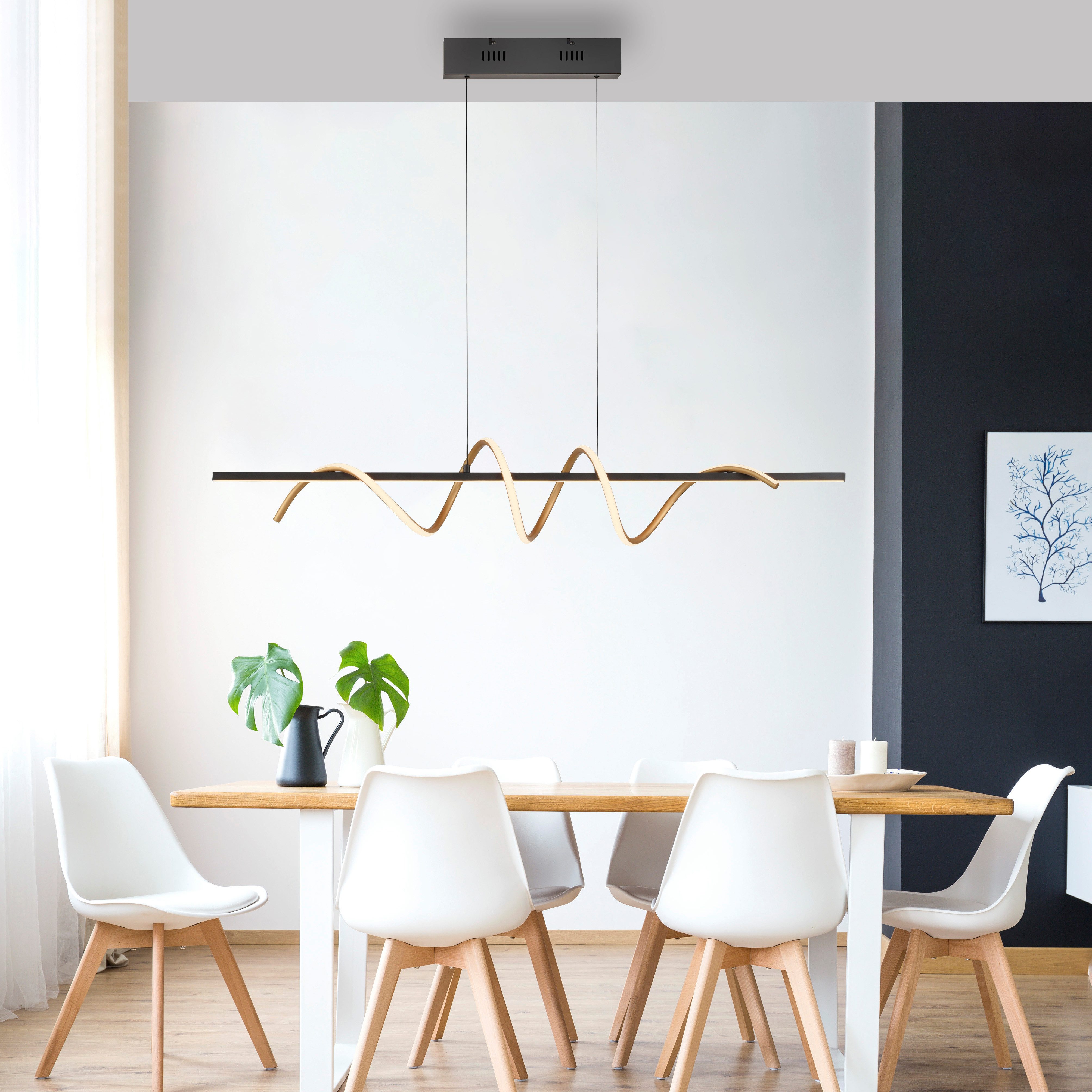 JUST LIGHT Pendelleuchte EMANDA, Dimmfunktion, LED fest integriert, Warmwei günstig online kaufen