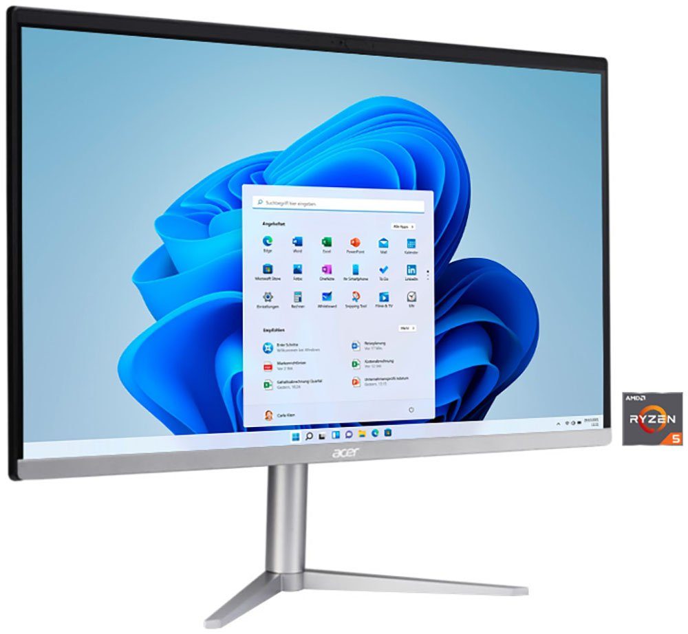 Acer Aspire C24-1300 All-in-One PC (23,8 Zoll, AMD Ryzen 5 7520U, Radeon 610M, 16 GB RAM, 512 GB SSD)
