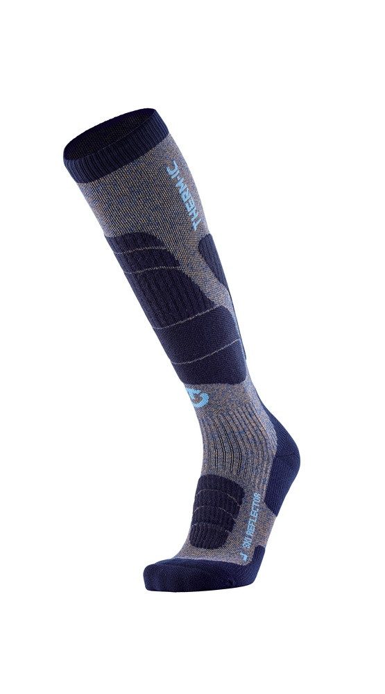THERM-IC Skisocken Calf Ski Merion Reflector (Socke mit Wärmereflexion) blau/gold