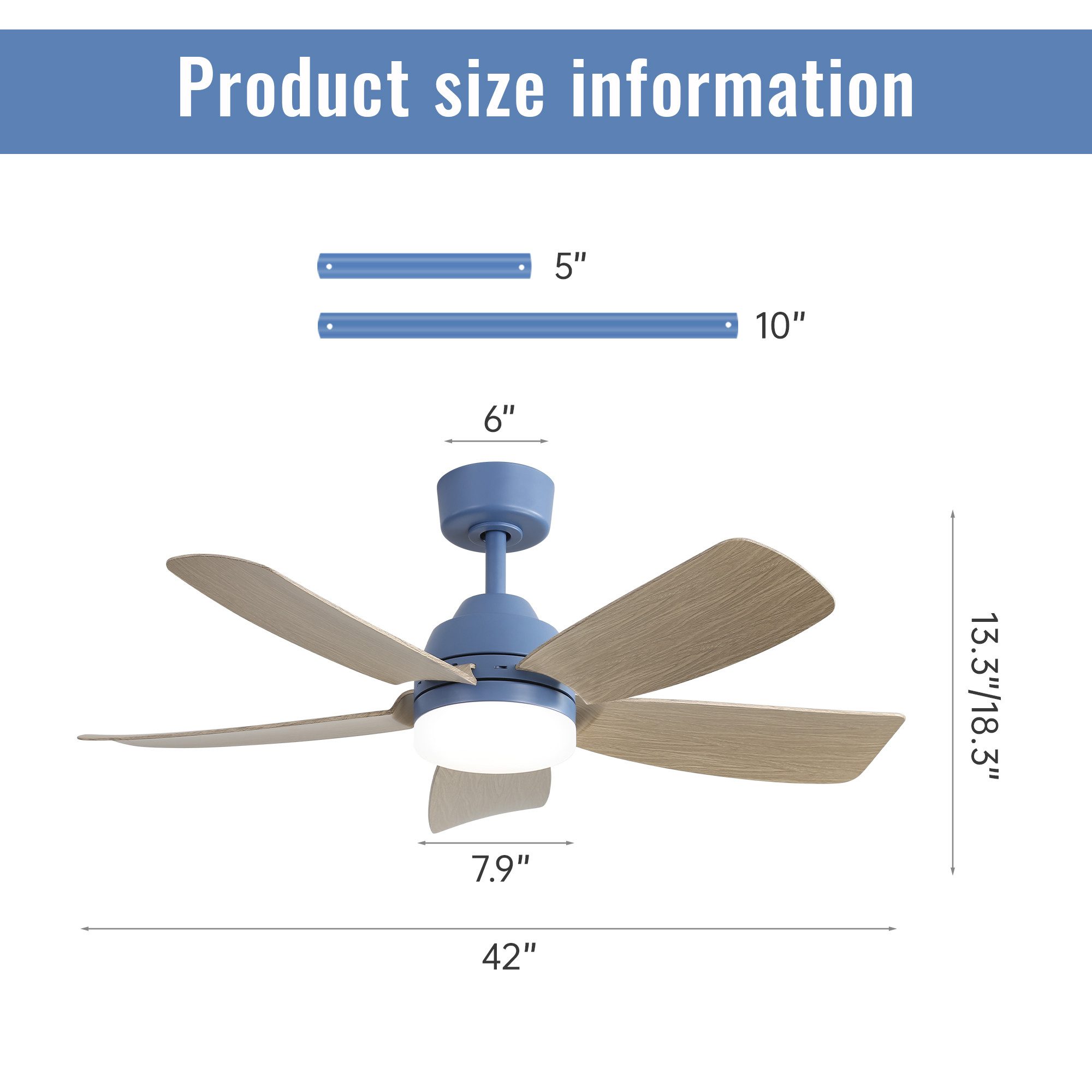 ZREE Deckenventilator 42 Zoll Deckenventilator mit günstig online kaufen