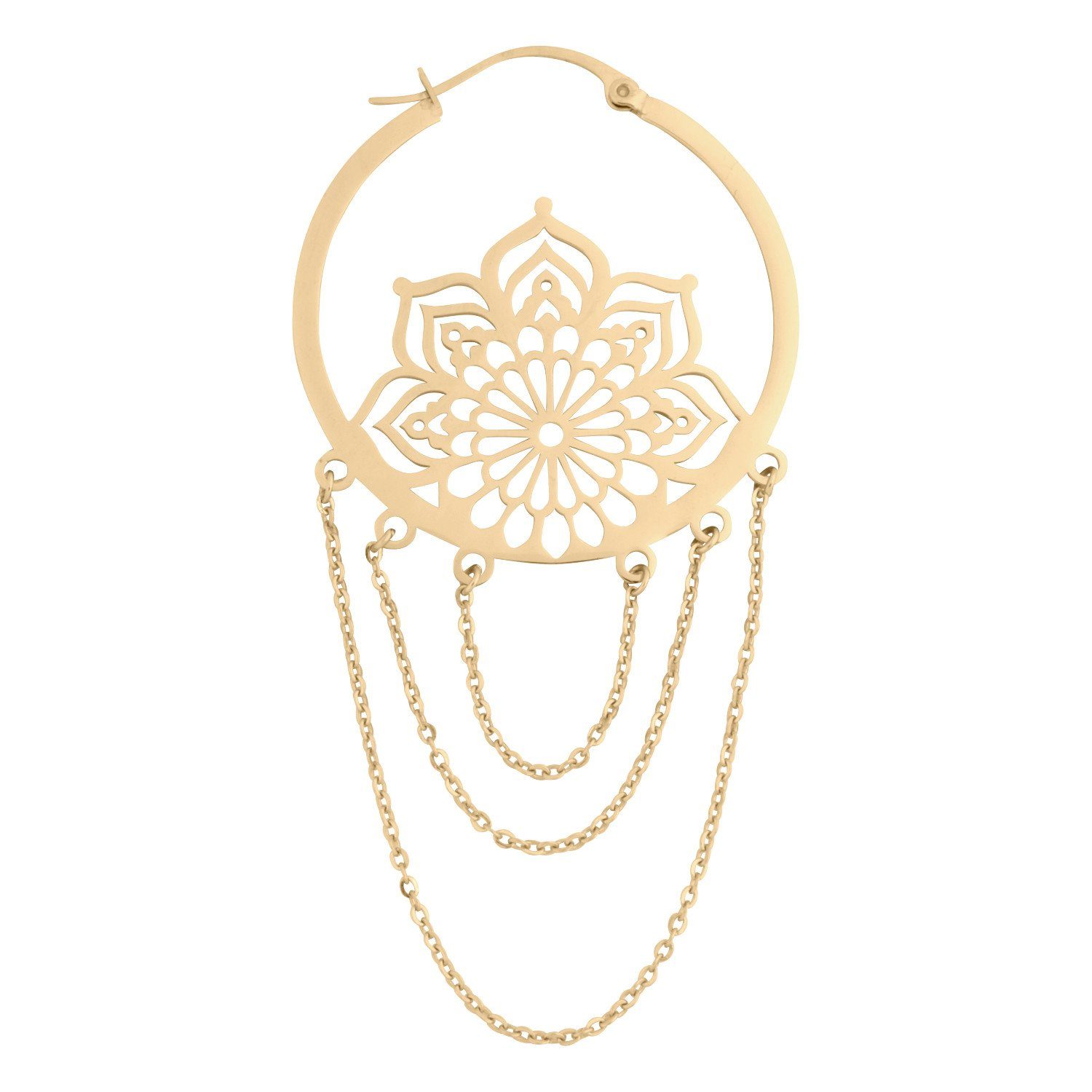 Wildcat Paar Ohrhänger La Fleur Hoops, wasserfest, langlebig, hautverträglich