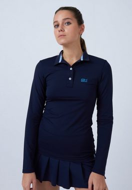 SPORTKIND Funktionsshirt Golf Langarm Poloshirt Damen & Mädchen navy blau