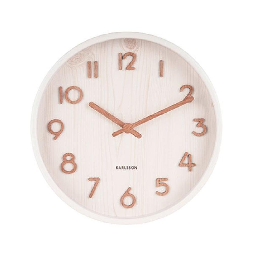 Karlsson Uhr Wanduhr Pure Weiß (S)