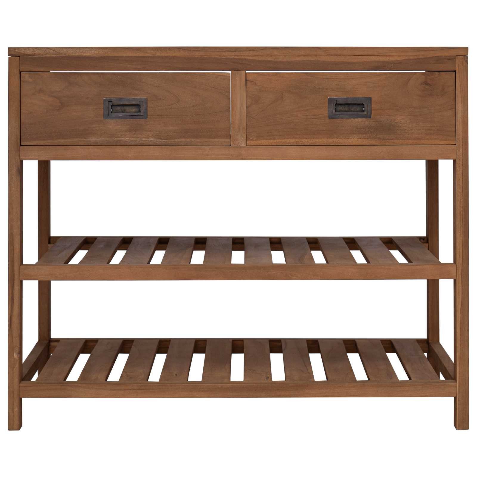 vidaXL Badezimmerspiegelschrank Badezimmerschrank Natur 90 x 45 x 75 cm Massivholz (1-St)