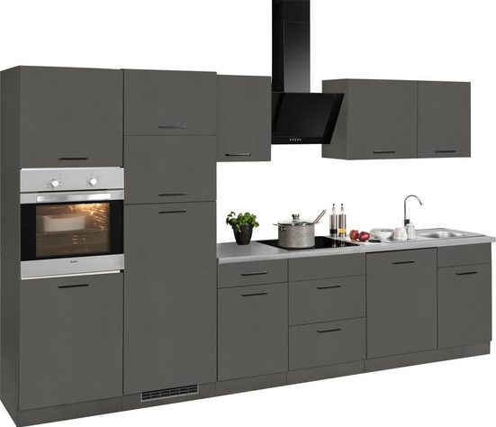 wiho Küchen Küchenzeile »Esbo«, mit E-Geräten, Breite 340 cm