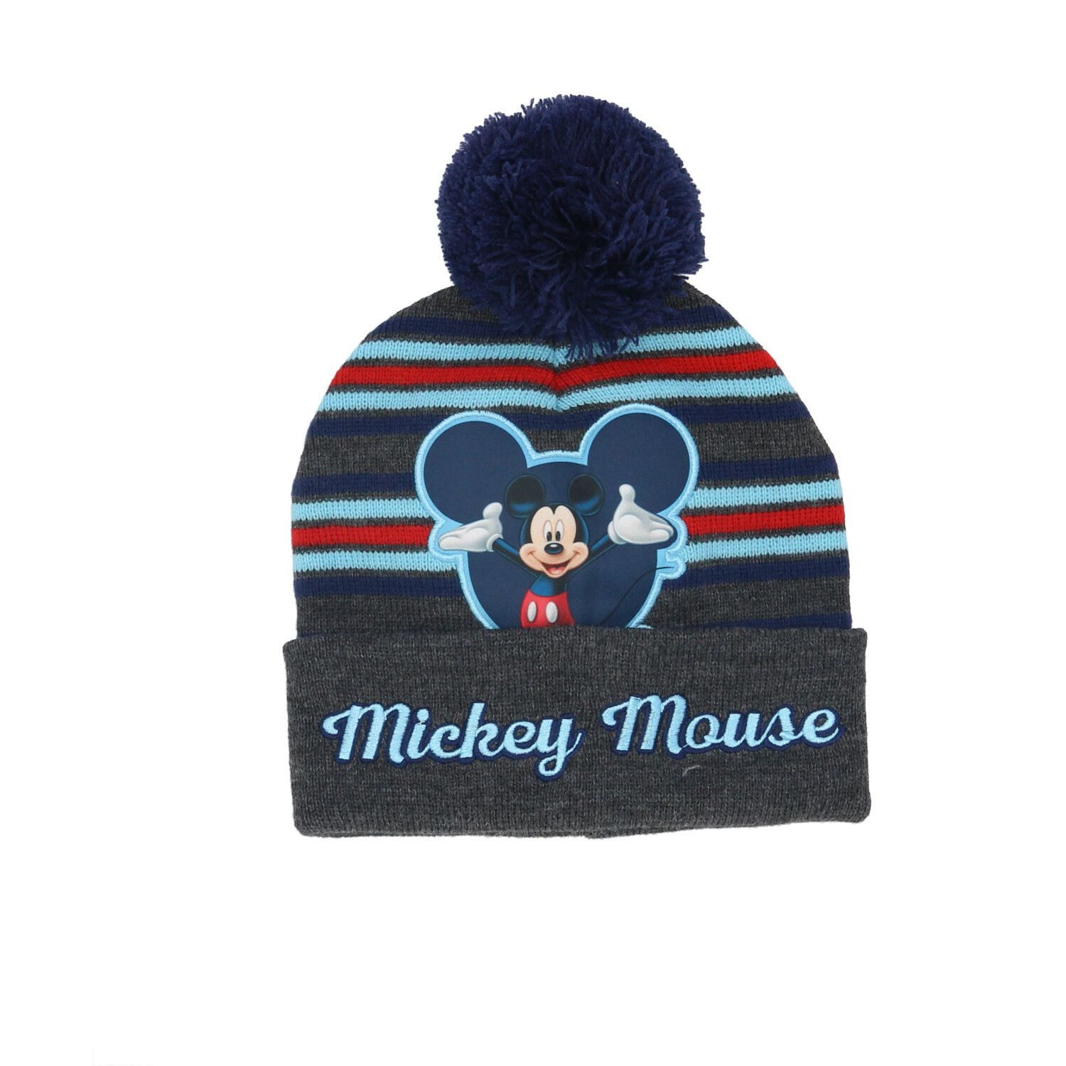 Disney Mickey Mouse Skimütze Wintermütze für Kinder Kuschelig und modisch mit Bommel