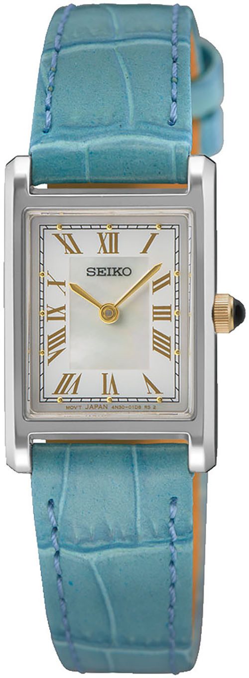 Seiko Quarzuhr SWR101P1, Armbanduhr, Damenuhr, Lederarmband, günstig online kaufen
