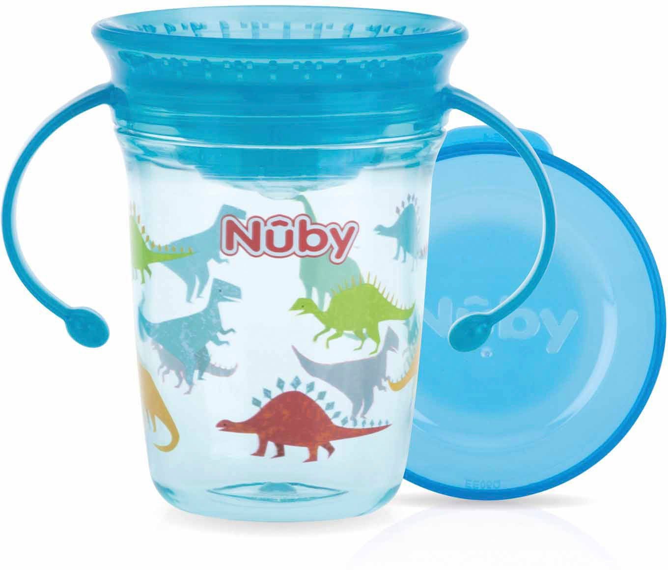 Kunststoff, Nuby Trinklerntasse mit Kinderbecher türkis, Handgriffen 360° 240ml,