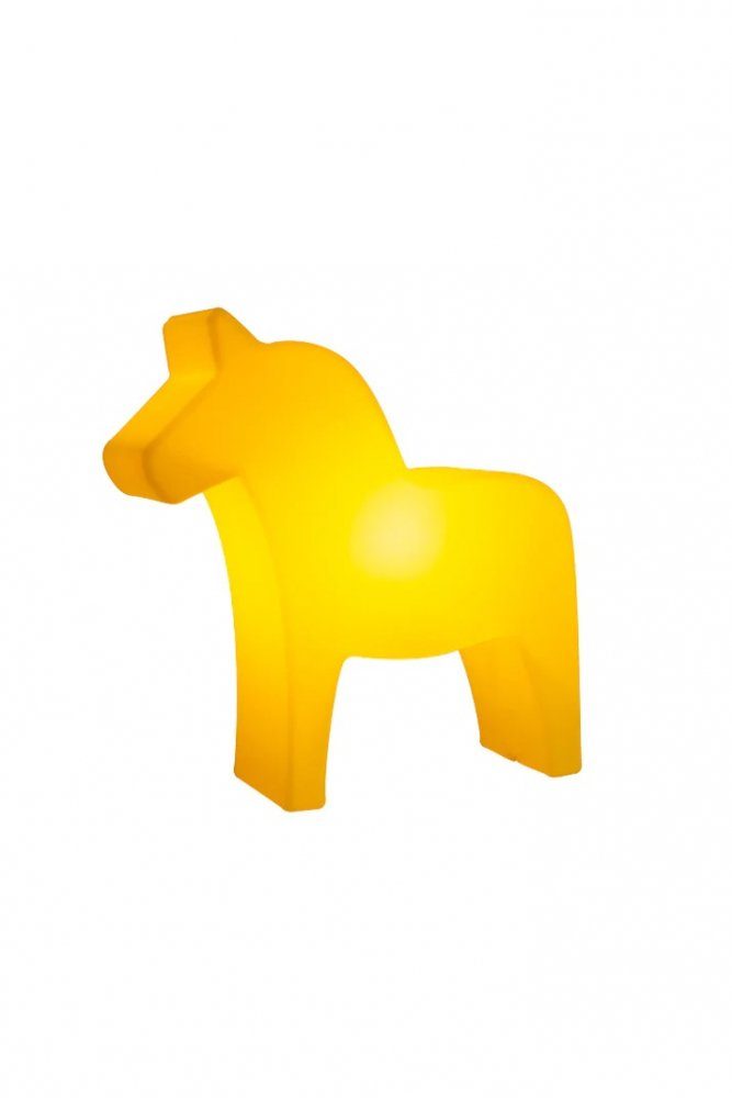 8 seasons design Dekolicht 8 seasons - Motivleuchte Shining Dala Horse 43 cm gelb veredelt LED