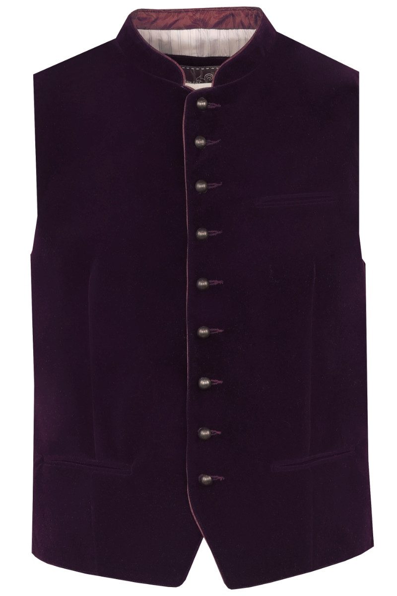 MarJo Trachtenweste Samtweste - NEUCHING - pflaume günstig online kaufen