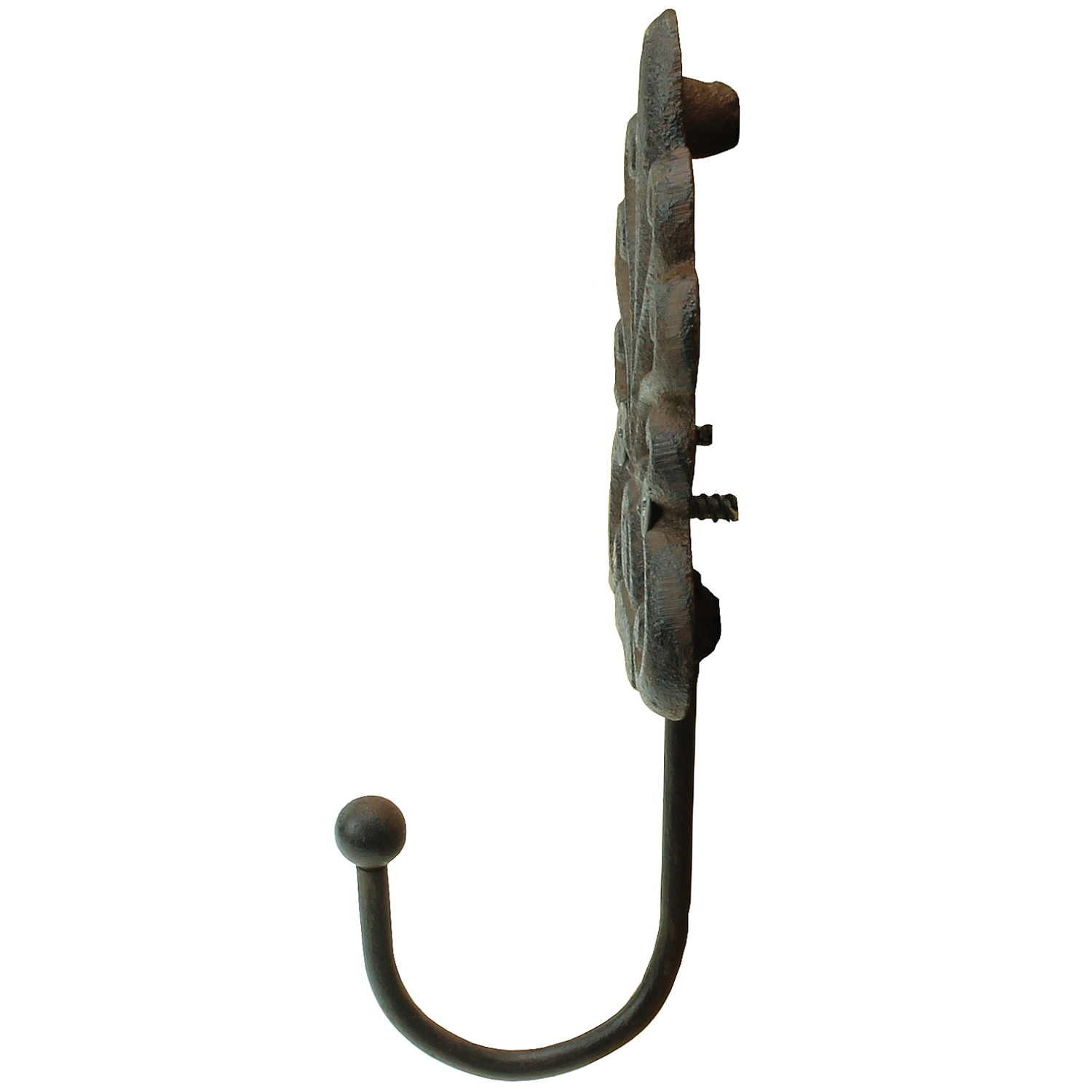 Macosa Home Wandhalter Wand Haken victorianisch Metall-Garderobenhaken Braun rostig Antik, Wand-Haken victorianisch Metall-Garderobenhaken Braun rostig Antik