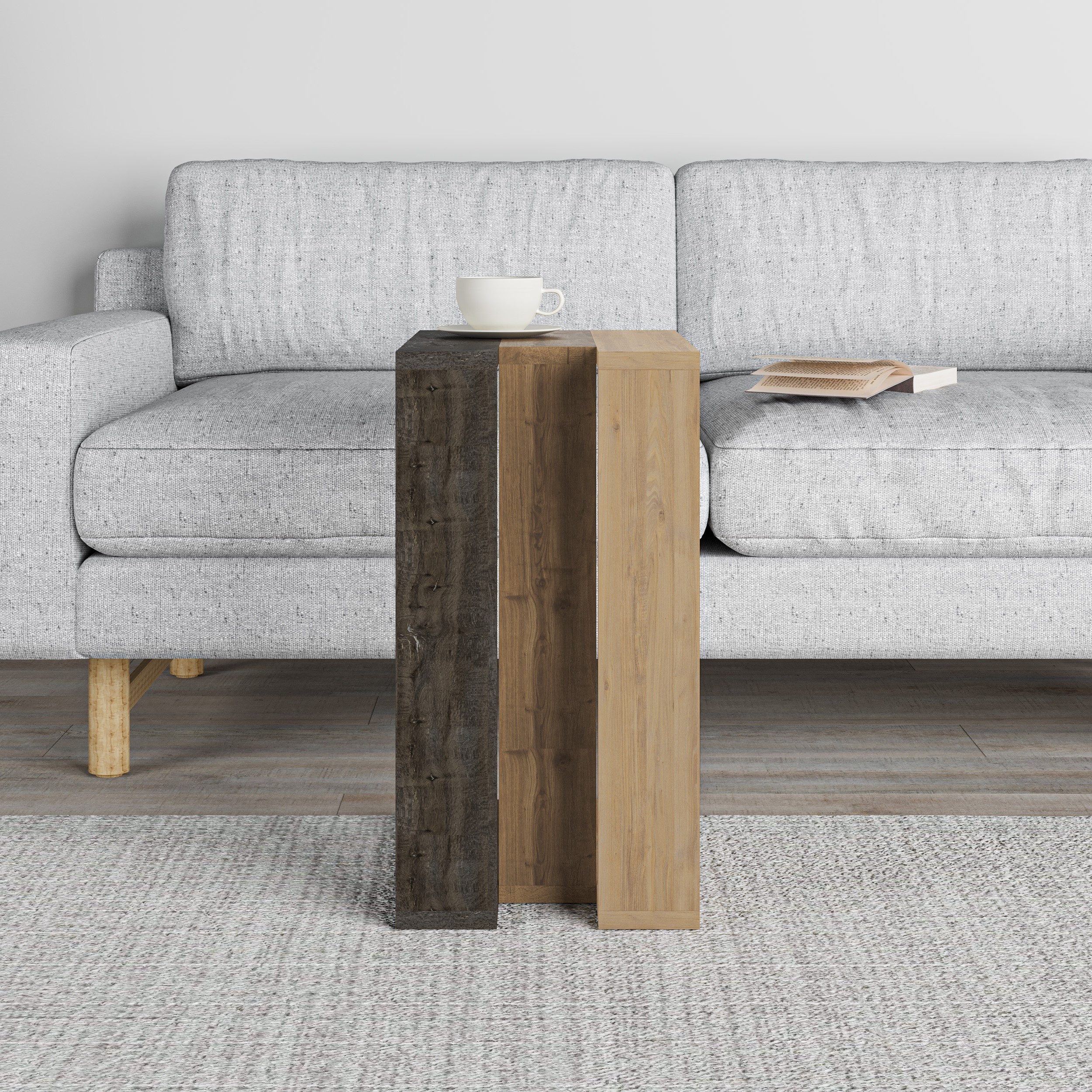 Decortie Beistelltisch Muju, Modern C Form Beistelltisch, 30 x 40 x 57 cm