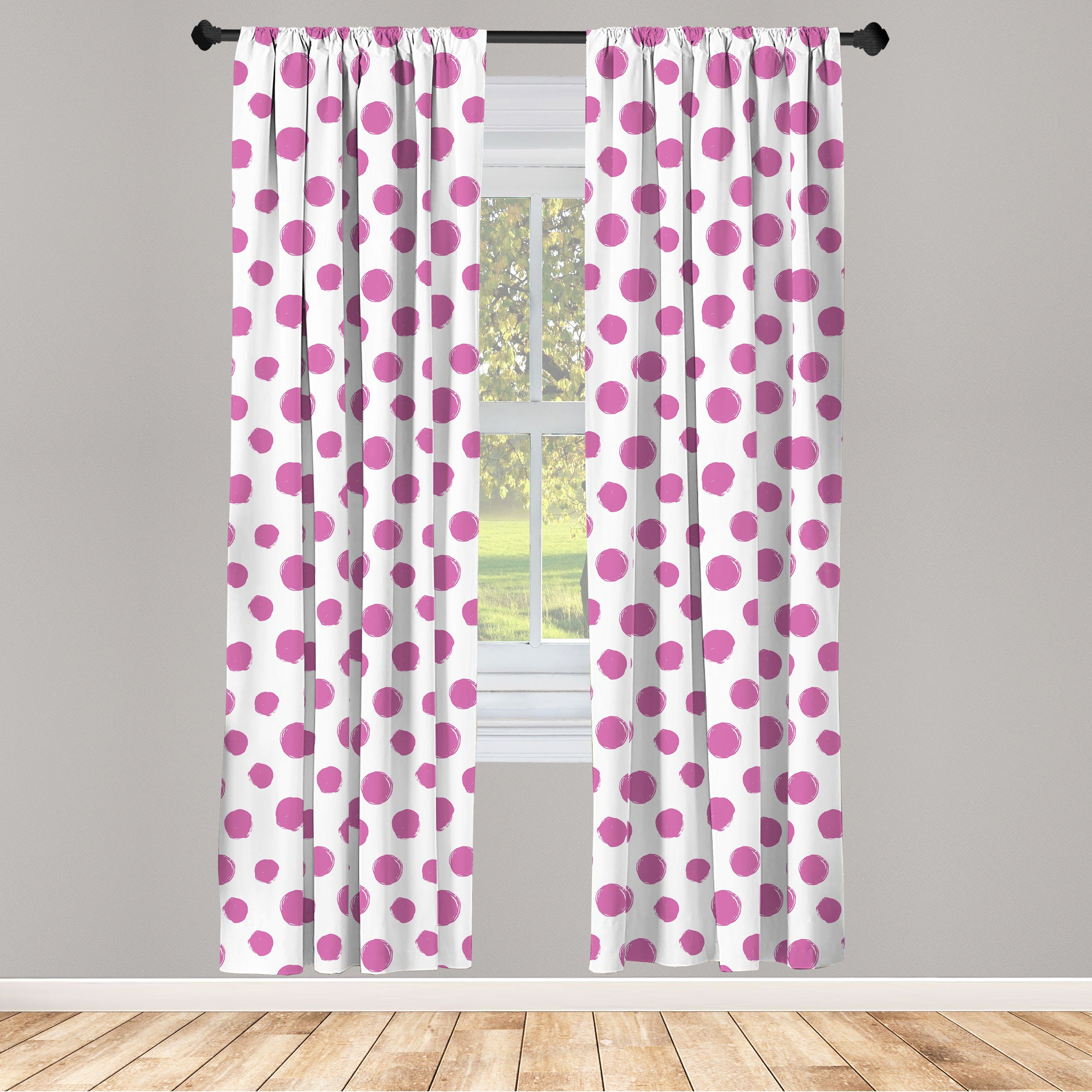 Gardine Vorhang für Wohnzimmer Schlafzimmer Dekor, Abakuhaus, Microfaser, Farbe Pinsel Tupfen