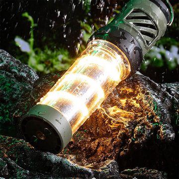 Novzep Taschenlampe LED-Campingleuchte, 5-stufige Helligkeitseinstellung, IPX4 wasserdicht, geeignet für Outdoor-Aktivitäten