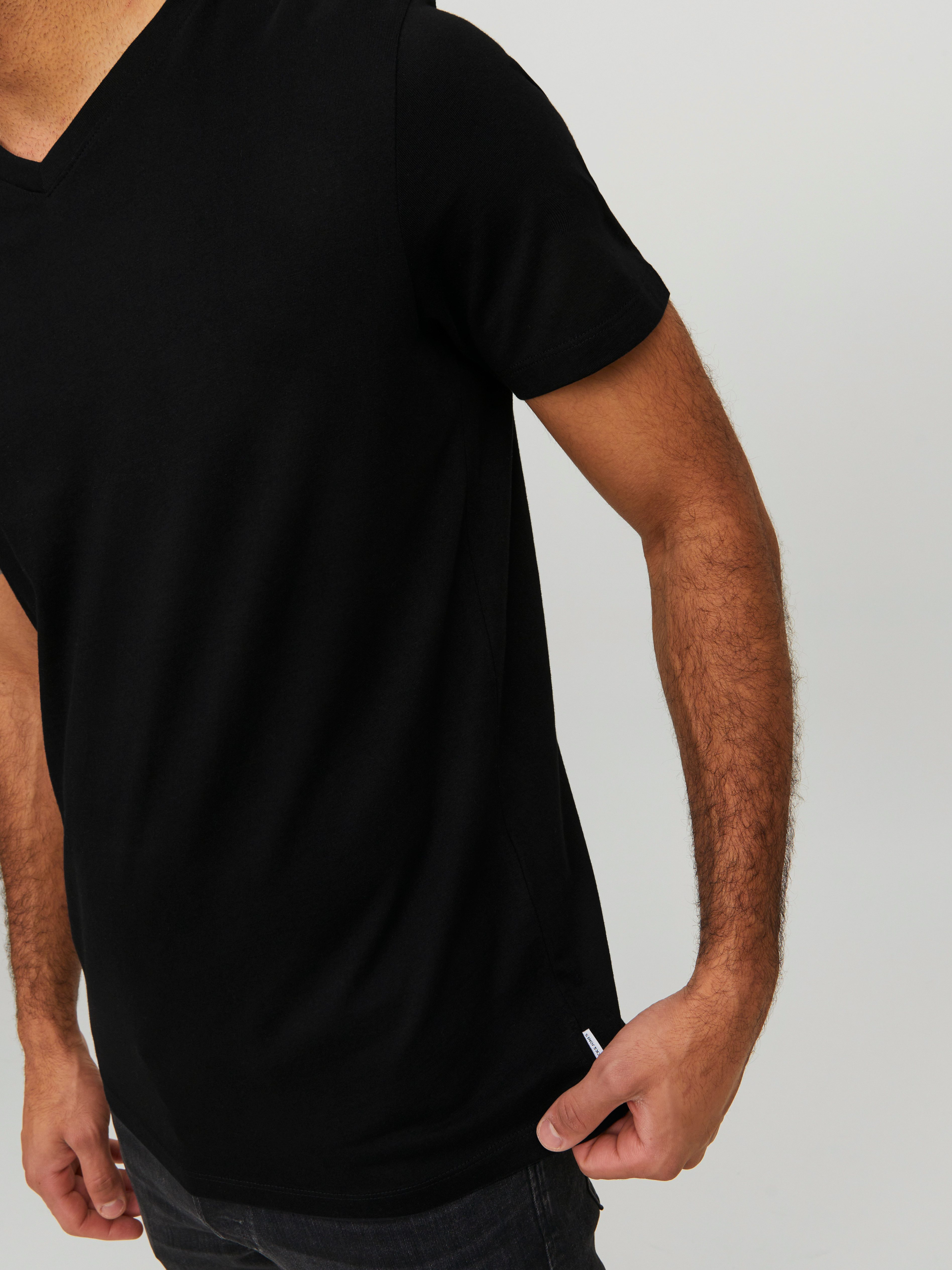Jack & Jones V-Shirt JJEORGANIC BASIC TEE SS V-NECK 3PK MP (Packung, 3-tlg) – Bild 4 von 5