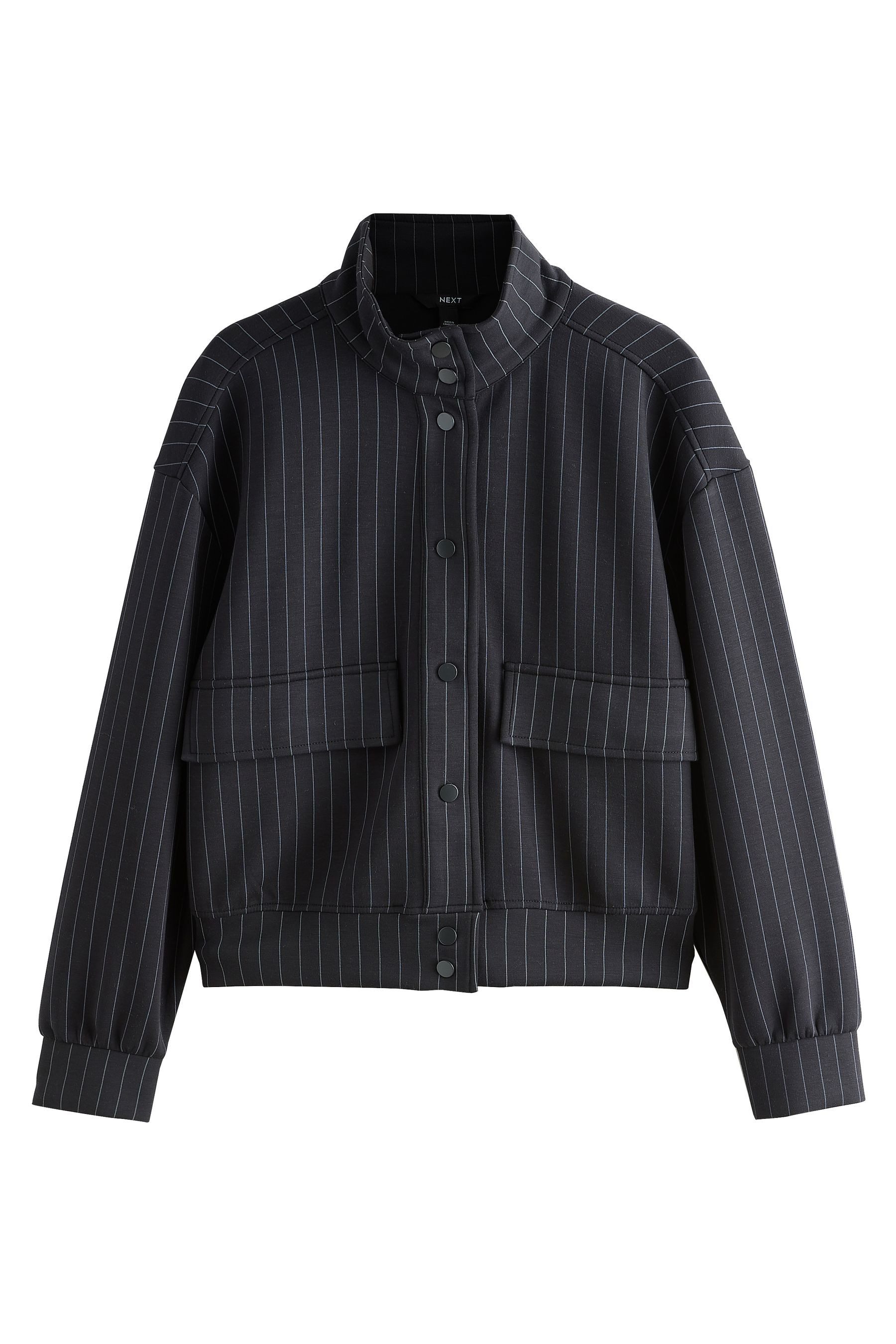 Next Blouson Fließende Nadelstreifen-Jacke im Utility-Stil (1-St)