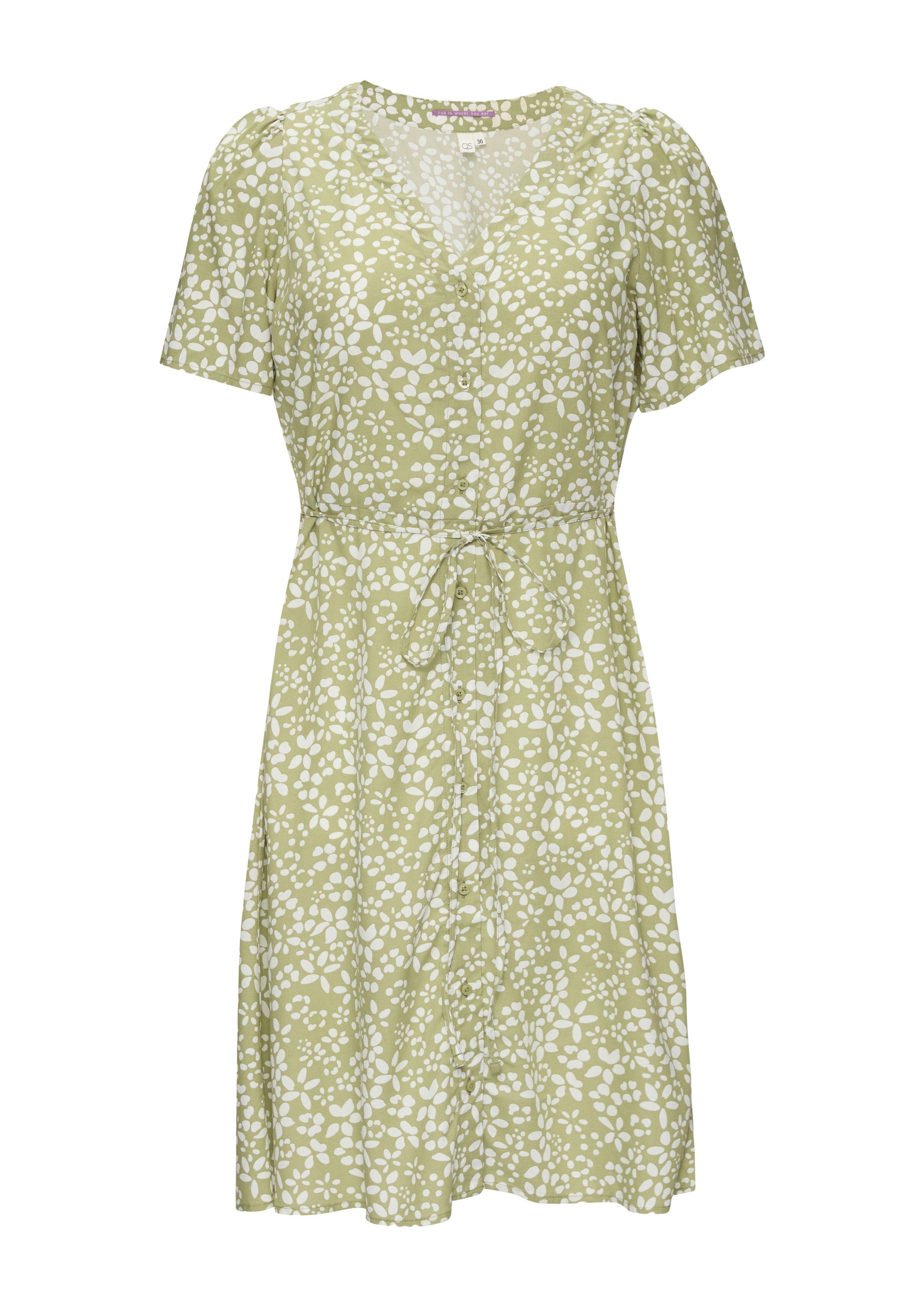 QS Minikleid Kleid Luftiges Viskosekleid mit All-over-Print – Bild 2 von 5