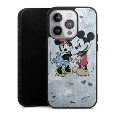 DeinDesign Handyhülle Disney Mickey & Minnie Mouse Vintage Mickey&Minnie In Love, Apple iPhone 14 Pro Gallery Case Glas Hülle
