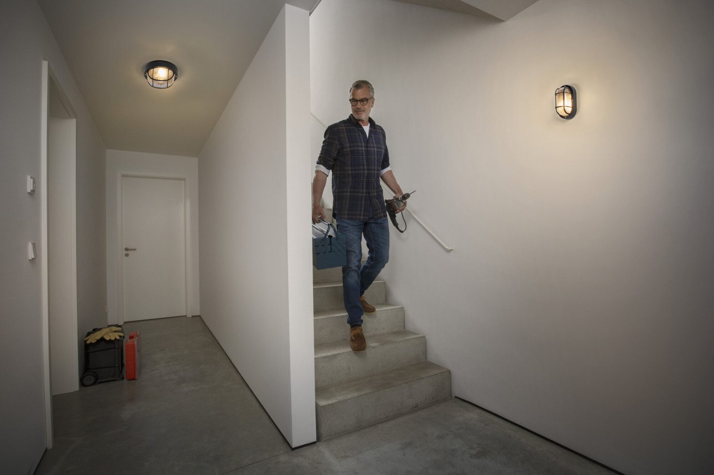 Osram Wandleuchte Osram LED Wandleuchte Bulkhead Essential Oval E27, Ohne Leuchtmittel, Nicht dimmbar ohne Bewegungsmelder