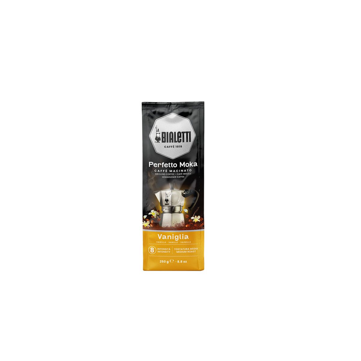 BIALETTI Kaffee Gemahlener Kaffee Bialetti Perfetto Moka Vanilla, 250 g
