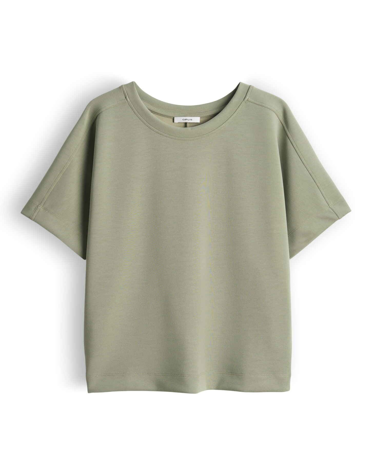 OPUS Sweatshirt Gosa aus Sweatware mit Fledermausärmeln separate Schulterpasse, samtige Oberfläche, weicher Griff, Casual