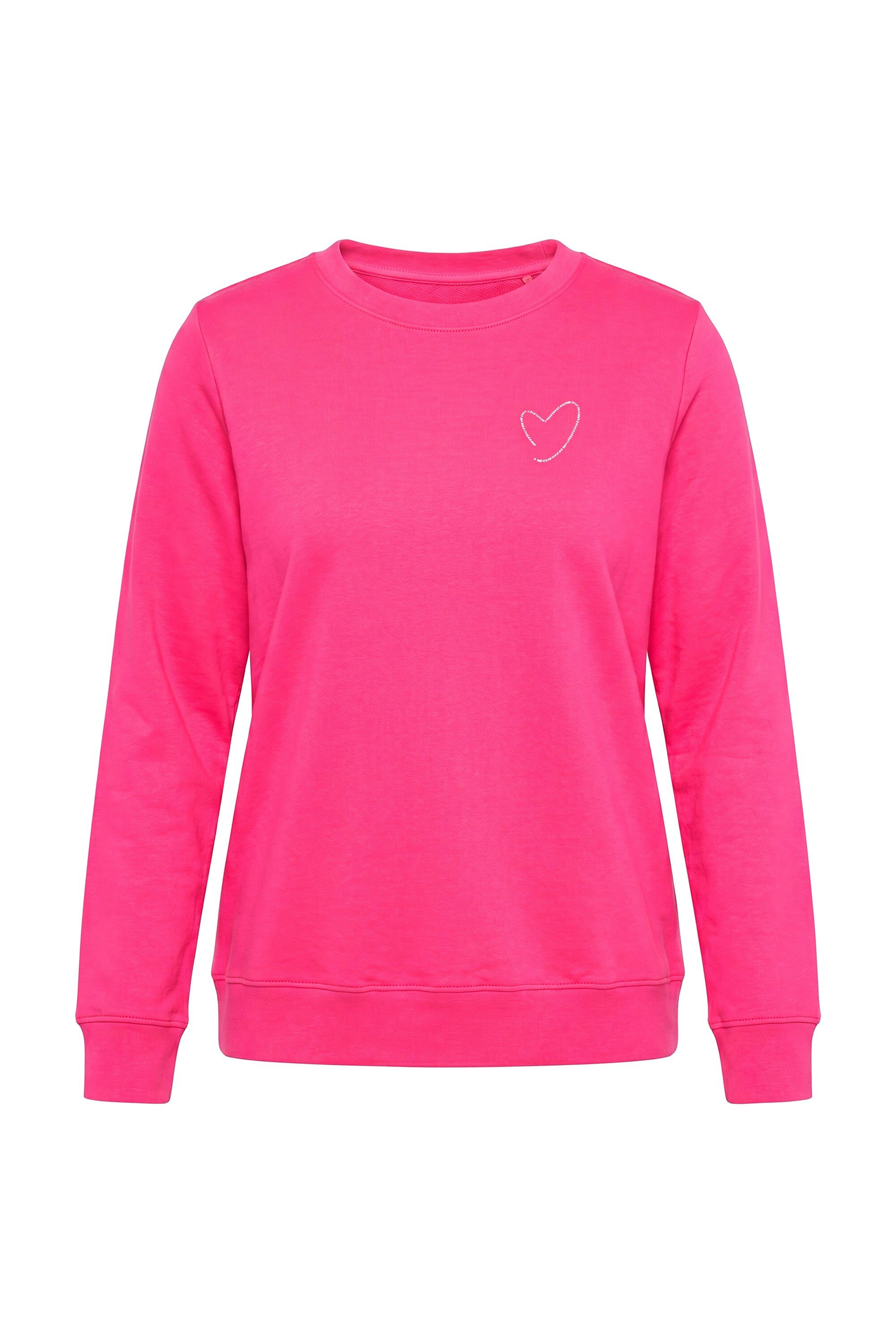 MIAMODA Sweatshirt Sweatshirt Komfort Fit kleiner Druck