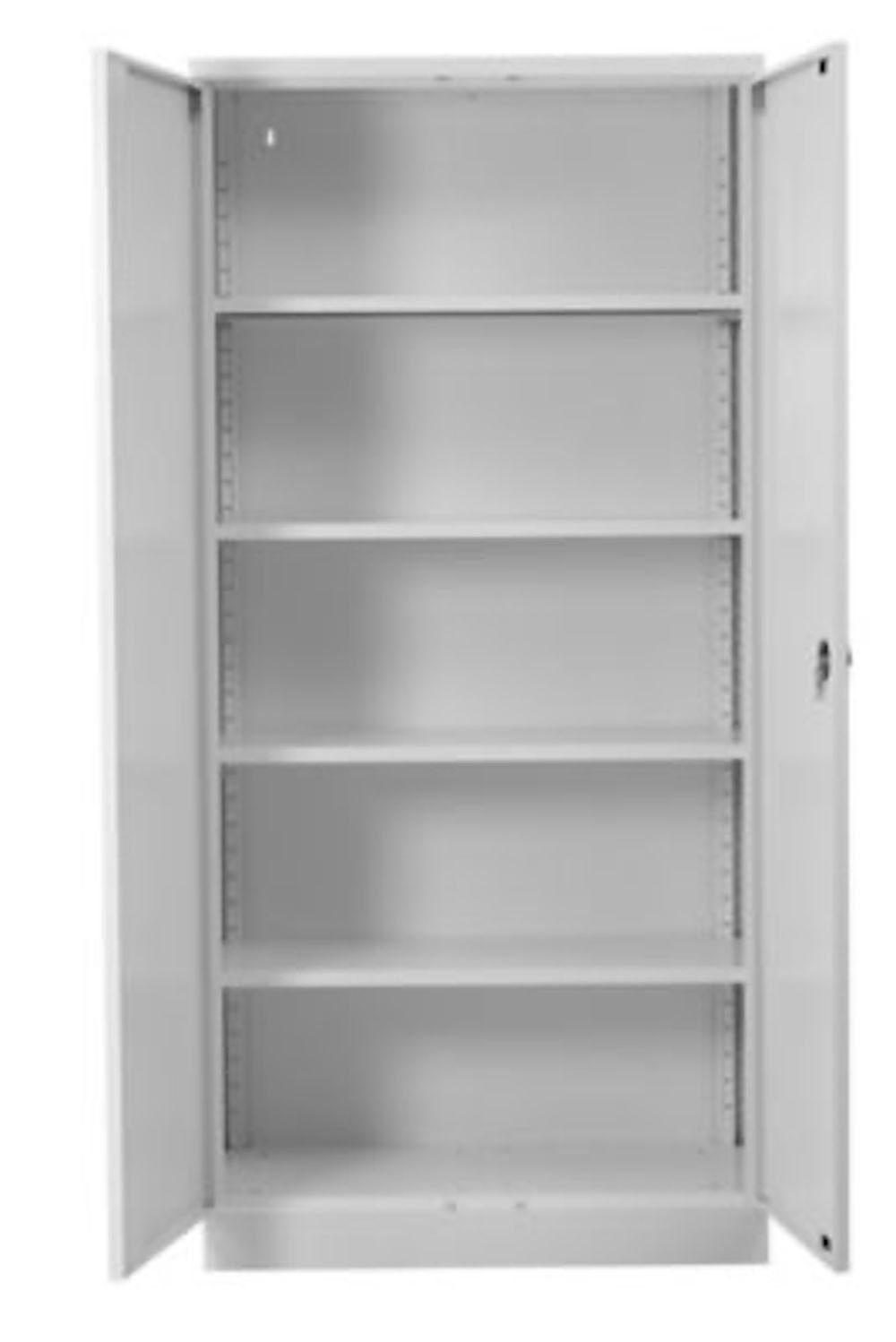 Weiß HxBxT Spind Stahlschrank PROREGAL® Bee, 195x92x42cm, Grau-Rot