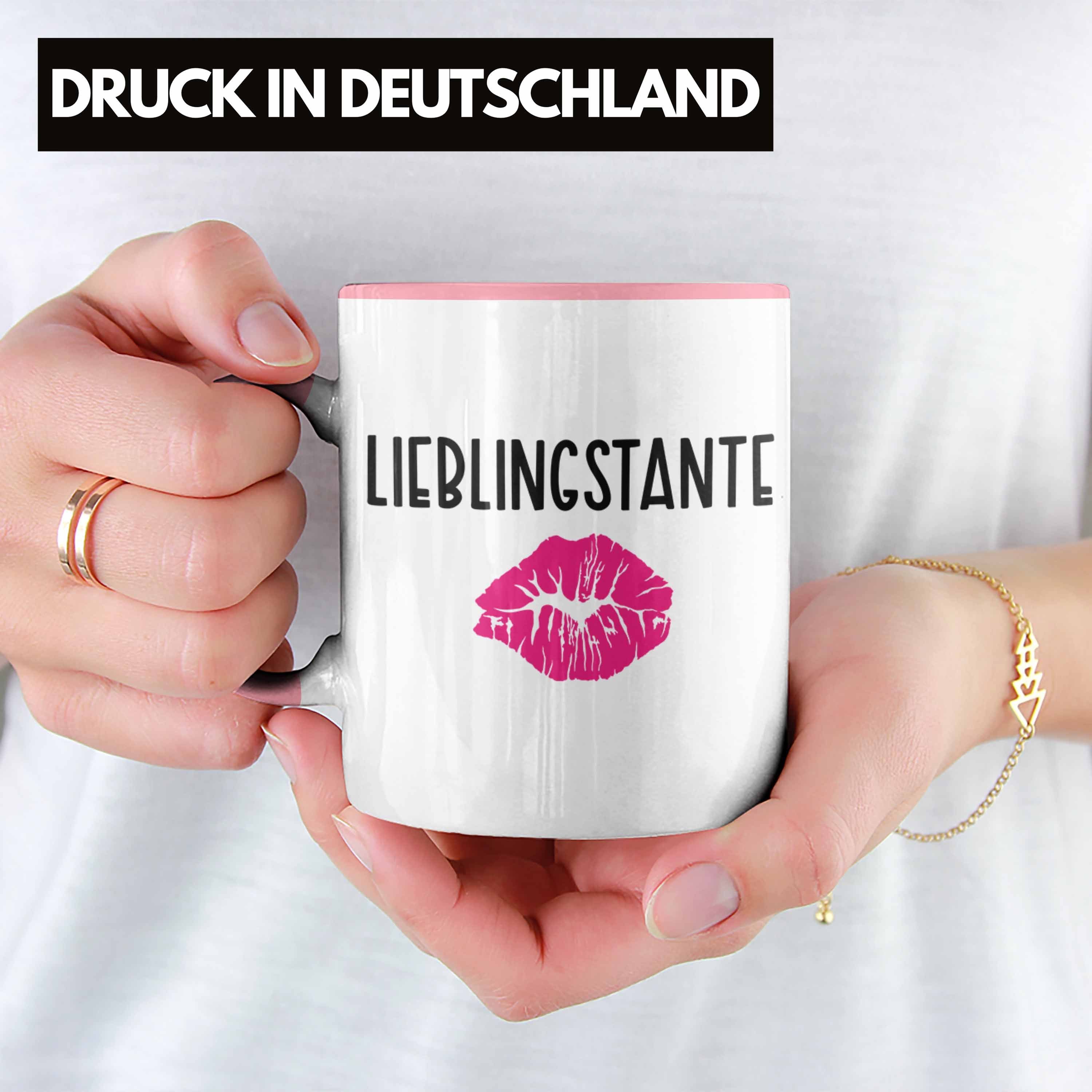 Trendation Tasse Trendation Rosa Geschenkideen Tante Beste Geschenk - Lieblingstante Weihnachten von Geburtstag Tasse Nichte Ever Lustig