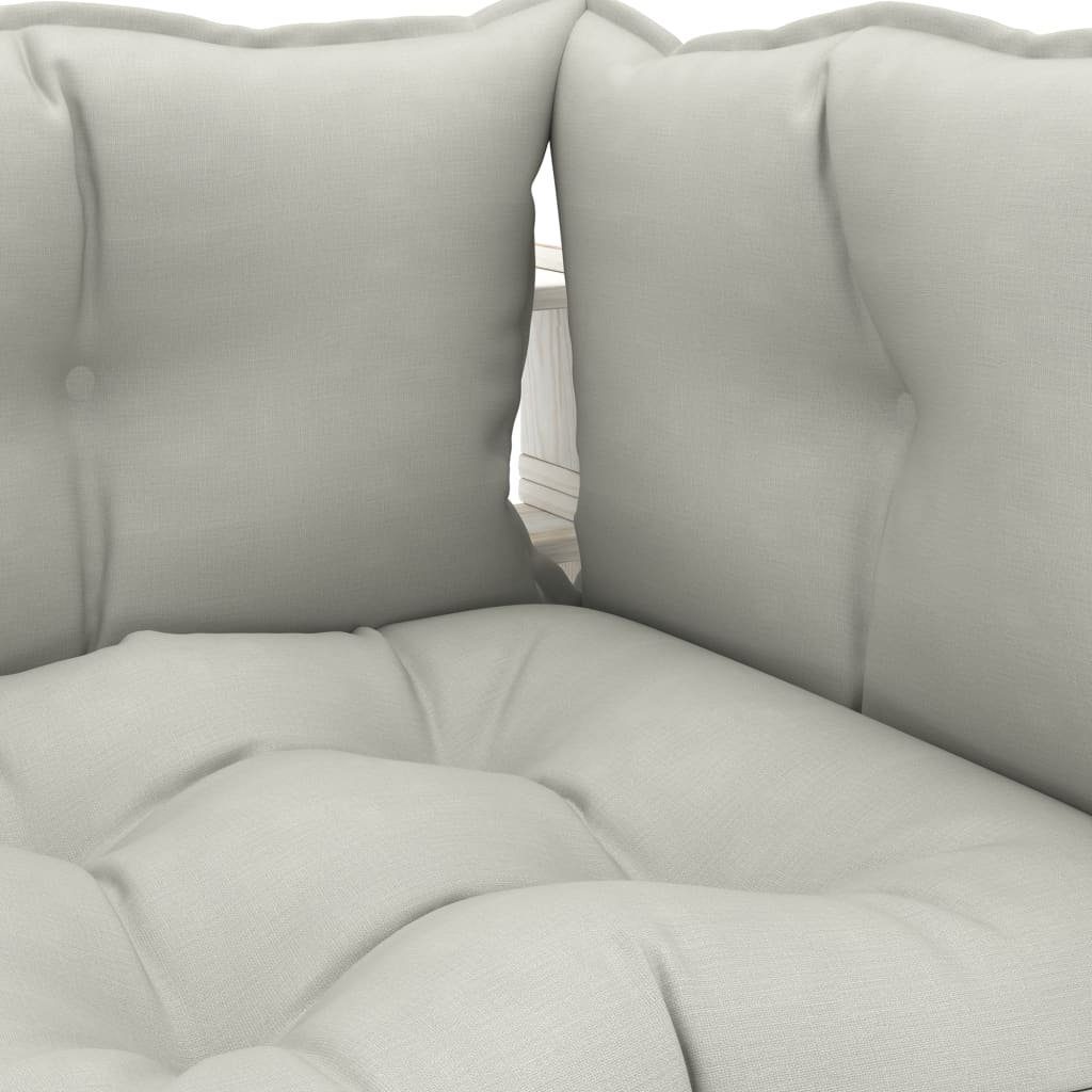 Kissen Taupe Taupe Weiß 2-Sitzer 1 Loungesofa in Garten-Palettensofa vidaXL Teile Holz, mit