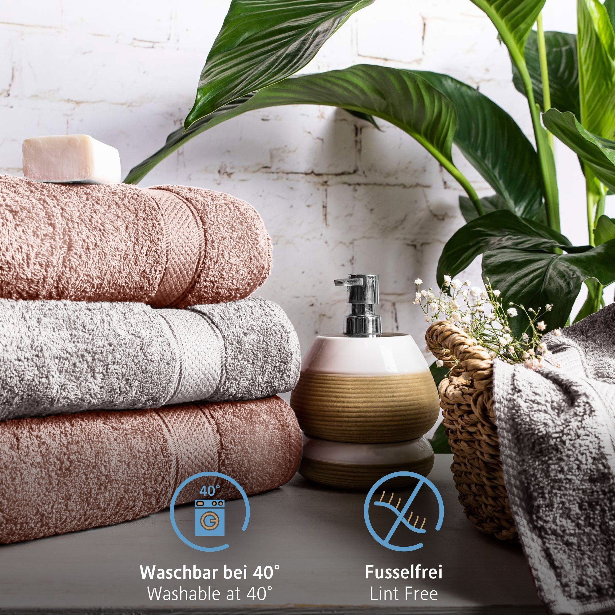 Komfortec Handtuch Set 50x100 cm aus 100 % Baumwolle, Frottee (Packung, 8-St), Handtücher Set, Weich, Towel