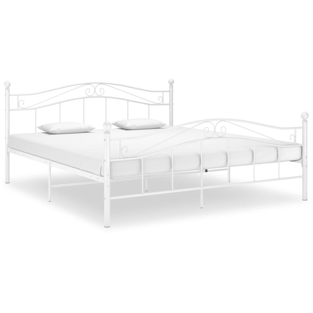 furnicato Bettgestell Doppelbett Metallgestell 209x147x92,5 cm Weiß (1-tlg)