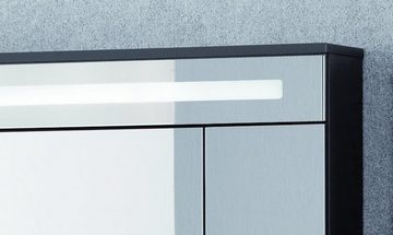FACKELMANN Badezimmerspiegelschrank Kara LED Spiegelschrank Korpusfarbe: Anthrazit Frontfarbe: Anthrazit -