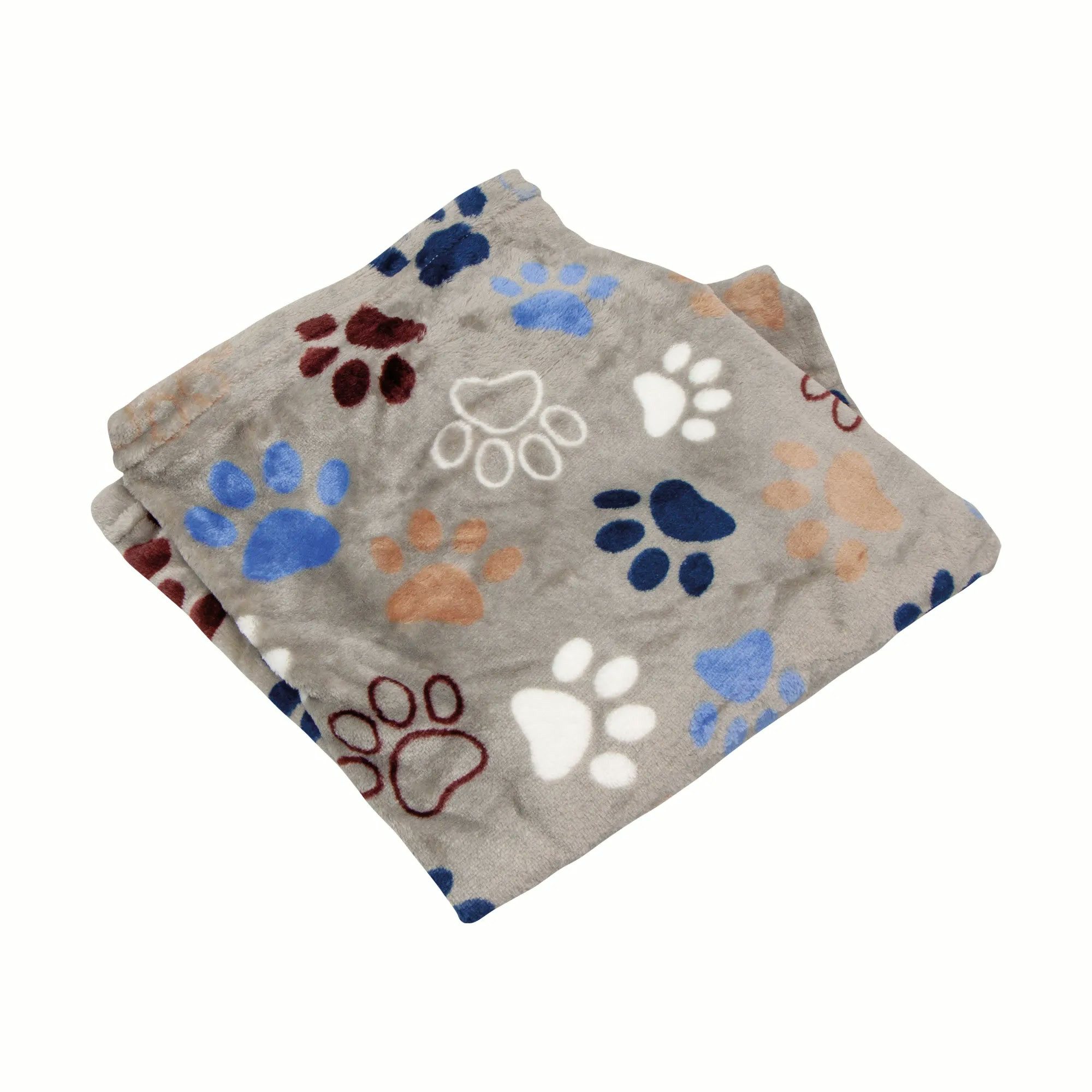 Nobby Tierdecke Hundedecke Lissi mit Pfotenmotiv, Polyester, als Liegedecke oder als weiche Einlage