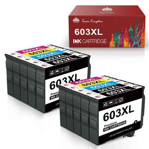 Toner Kingdom 603 XL für EPSON 603 Tintenpatrone (WF-2810DWF WF-2820DWF WF-2830DWF WF-2835DWF WF-2840DWF, 10-tlg)