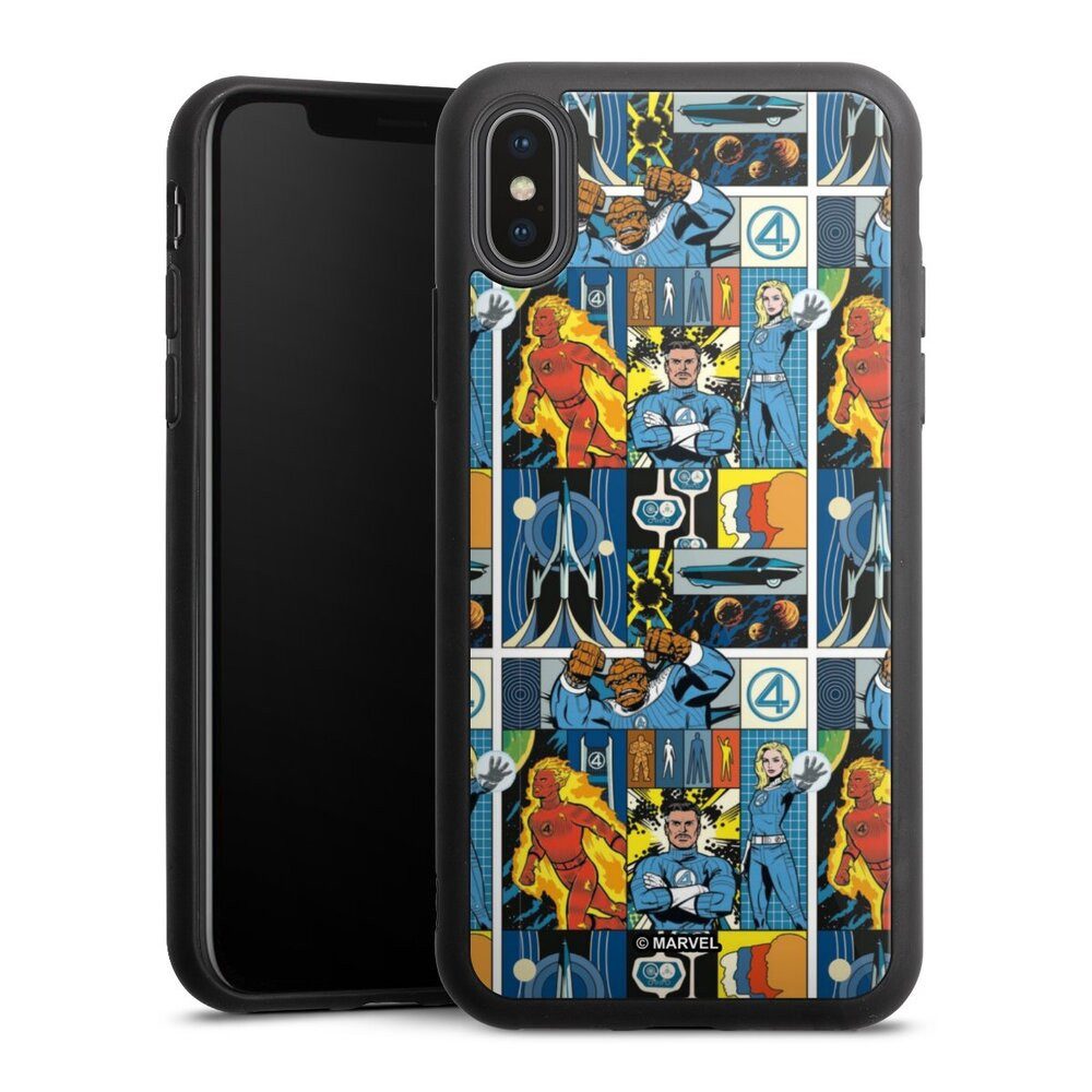 DeinDesign Handyhülle Marvel The Fantastic Four Offizielles Lizenzprodukt, Apple iPhone X Gallery Case Glas Hülle Schutzhülle 9H Gehärtetes Glas