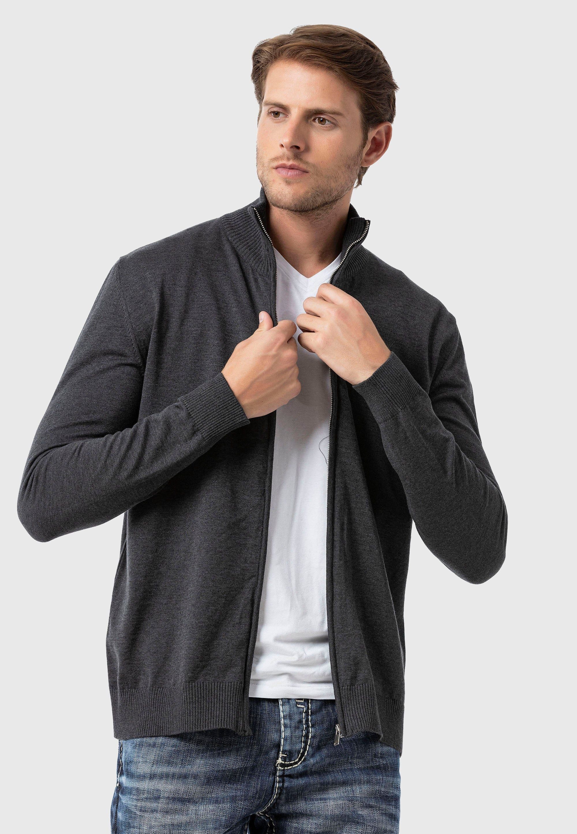 Cipo & Baxx Cardigan Pullover (1-tlg) im sportlichen Look