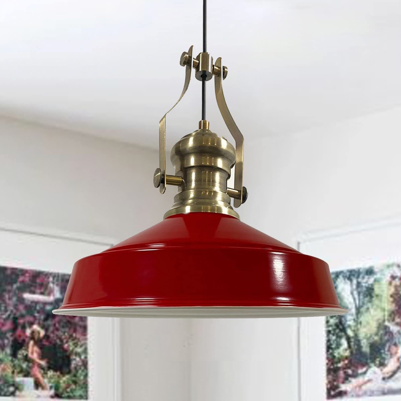 Bamyum Pendelleuchte Bamyum Pendellampe Vintage, Neo-Asletl, Lampe Groß Lampe, ohne Leuchtmittel