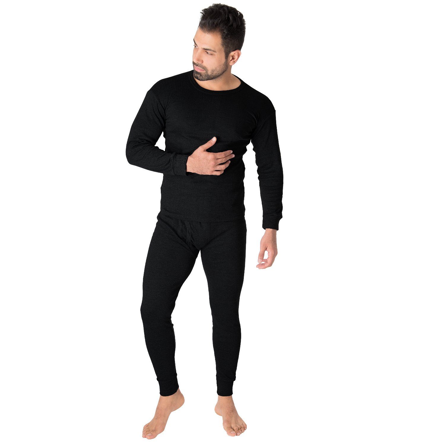 Anthrazit/Schwarz Thermounterwäsche Set 2x (Set, cushy Snake Thermounterhemd Black + Unterhose 2-St) Unterhemd