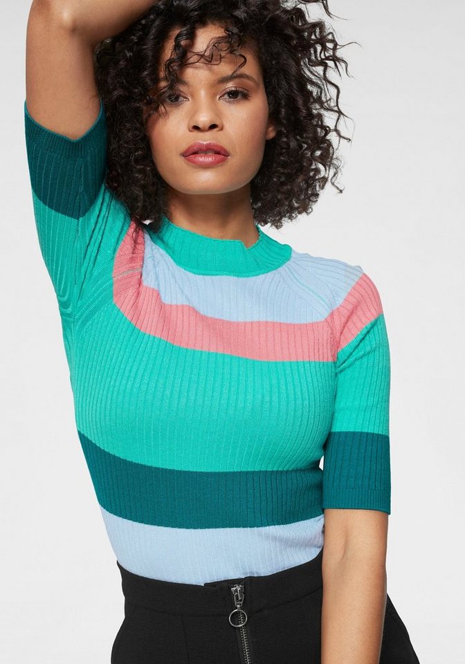 nümph Stehkragenpullover »Alexane« mit Blockstreifen nümph Stehkragenpullover »Alexane« mit Blockstreifen