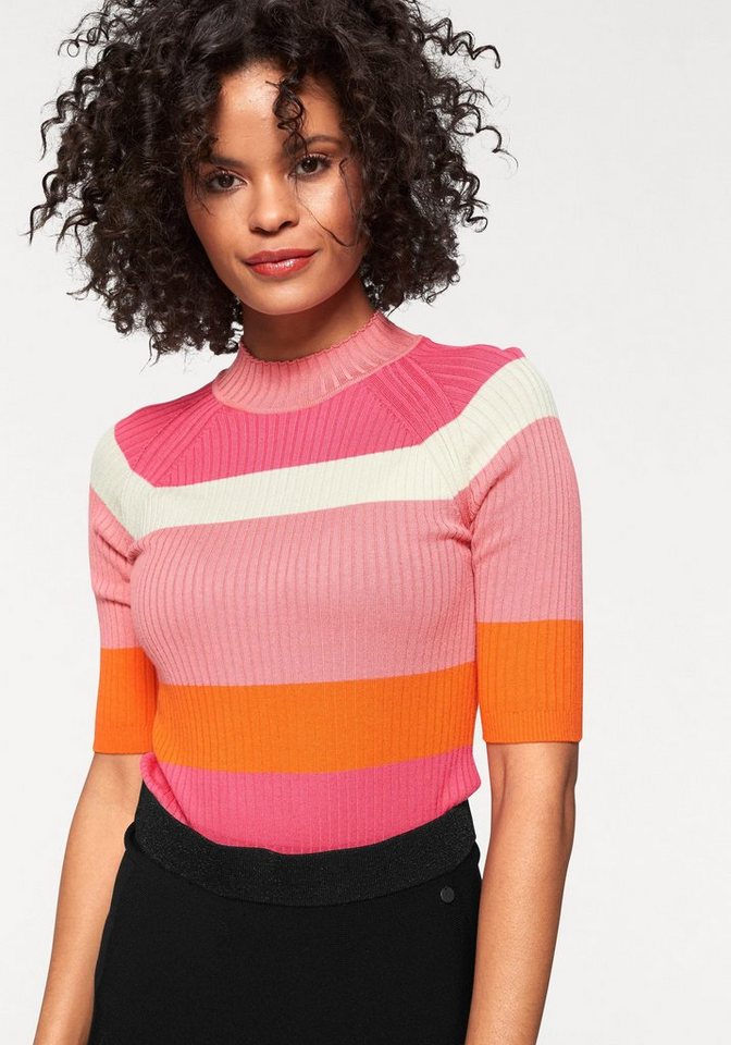 nümph Stehkragenpullover »Alexane« mit Blockstreifen nümph Stehkragenpullover »Alexane« mit Blockstreifen