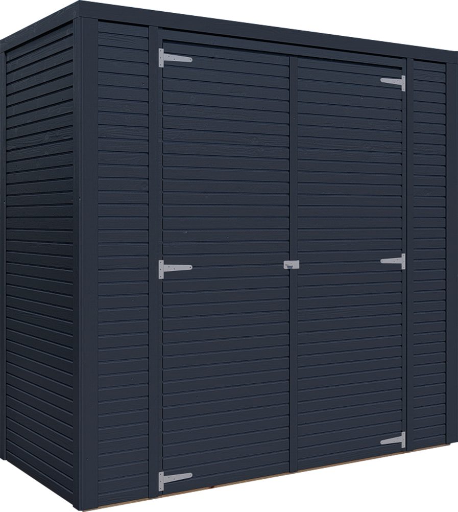 BERTILO Gerätehaus Box 1, in verschiedenen Farben, BxT: 207,2x110,2 cm, Hohe Doppeltür, hohe Wände – mehr Raum