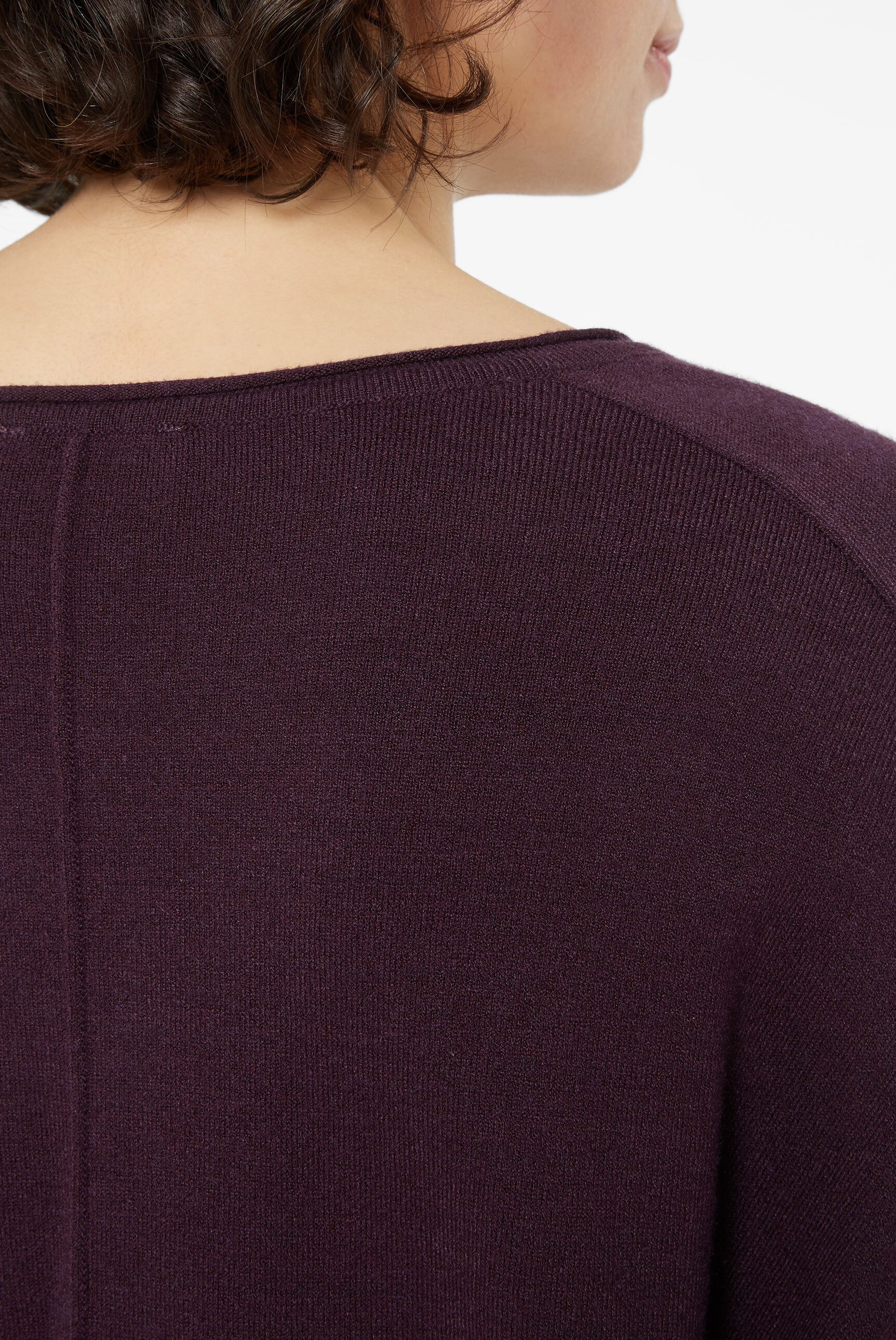 SENSES.THE LABEL Rundhalspullover mit Rollsäumen