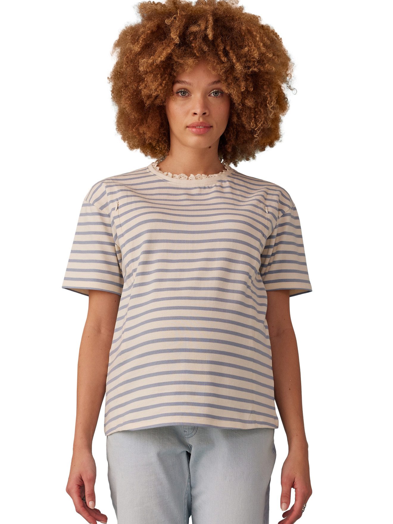 Kurzarmshirt T-Shirt für Schwangerschaft & Stillzeit