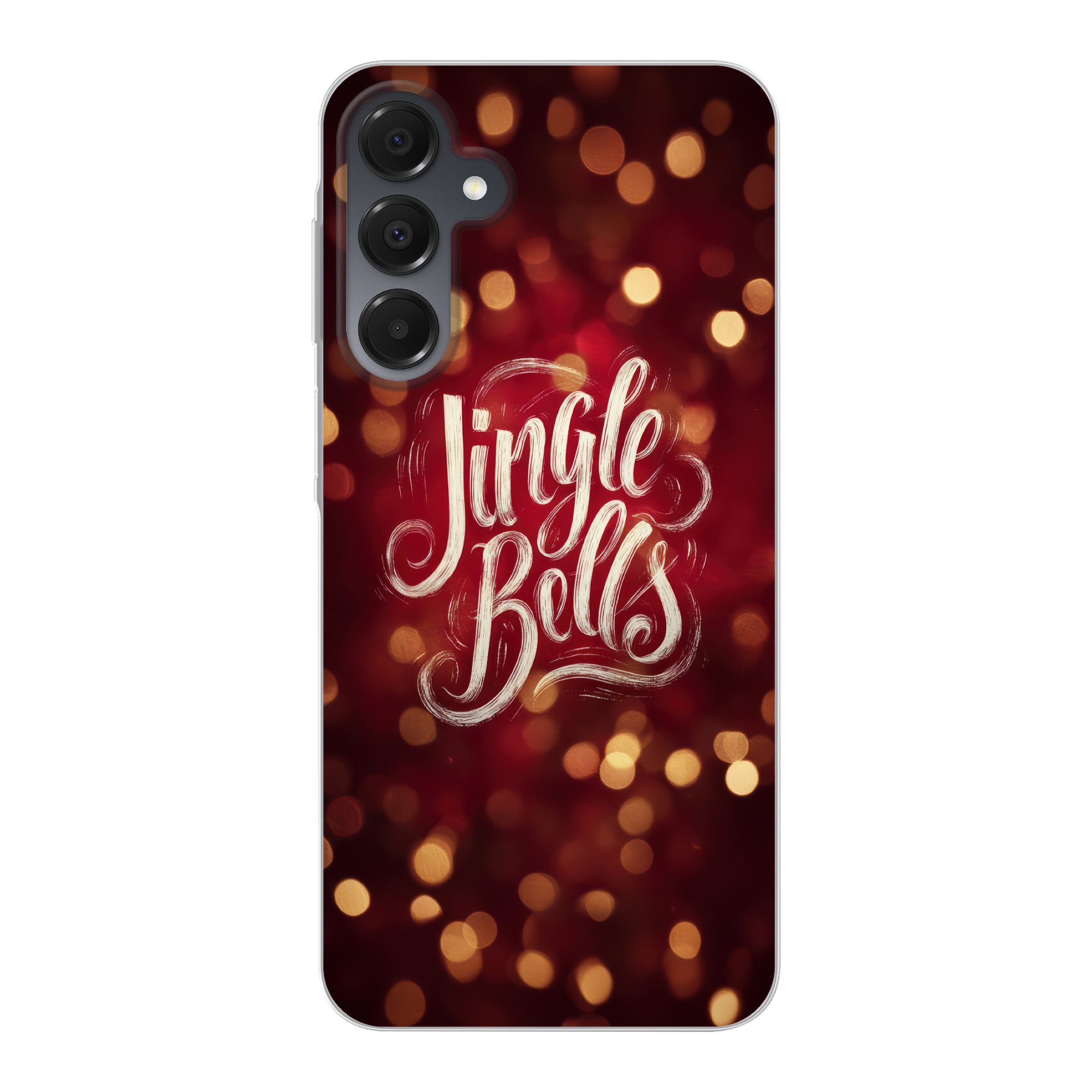 MuchoWow Handyhülle für Samsung Galaxy A16 Jingle - Bells - Weihnachten - Rot, Handy Case, Silikon, Bumper Case Dünn