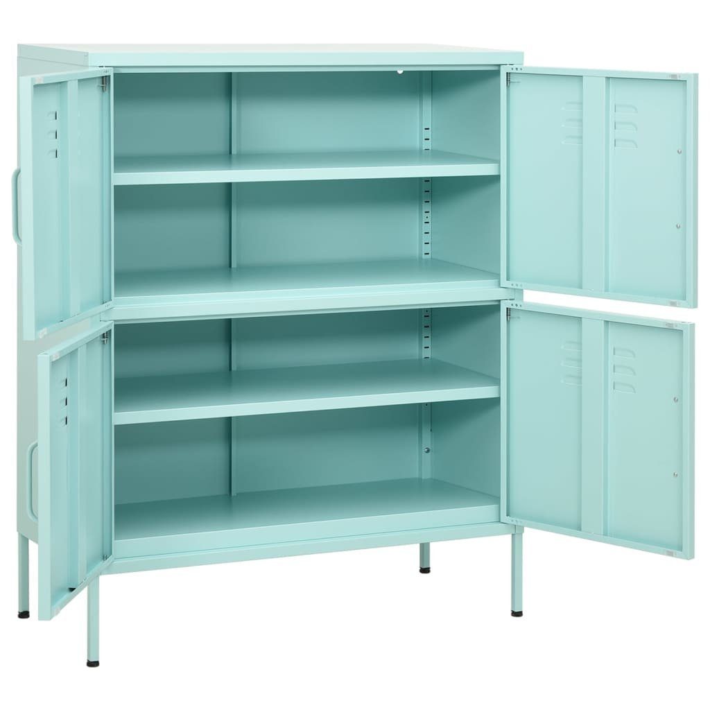 vidaXL Mintgrün cm Kleiderschrank 80x35x101,5 Minzgrün Stahl Lagerschrank