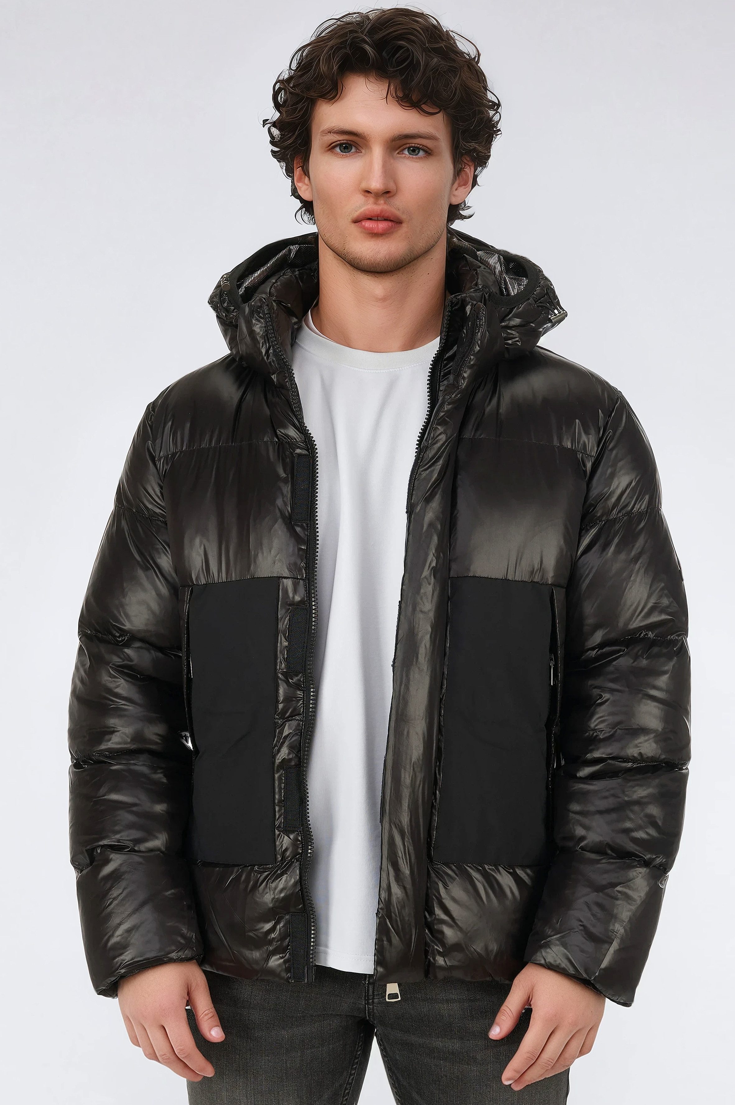 BLACKROCK Steppjacke Herren, Winterjacke mit Kapuze, Wintermantel Glanz-Opt günstig online kaufen