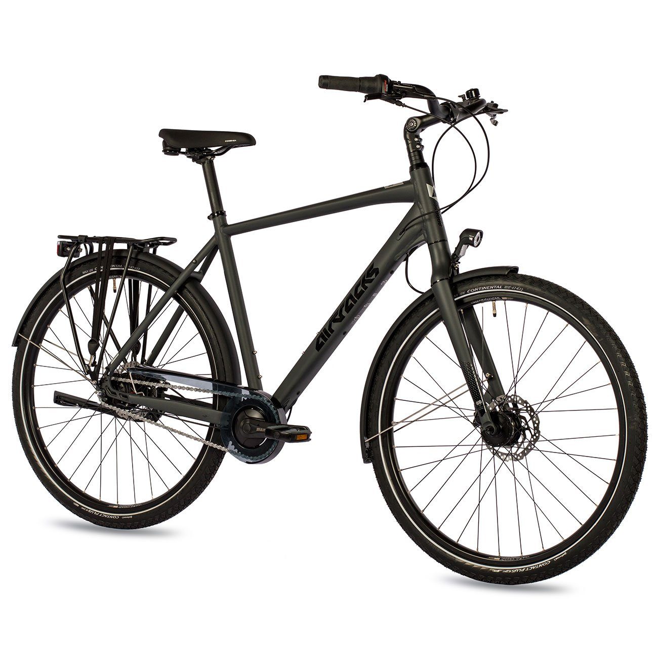 Airtracks Cityrad Herren XXL City Fahrrad 28 Zoll CI.2880, 7 Gang Shimano NEXUS Schaltwerk, Nabenschaltung, (SHIMANO NEXUS), Schwarz Matt - Rahmenhöhen 56 cm & 60 cm » Modeljahr 2024 «