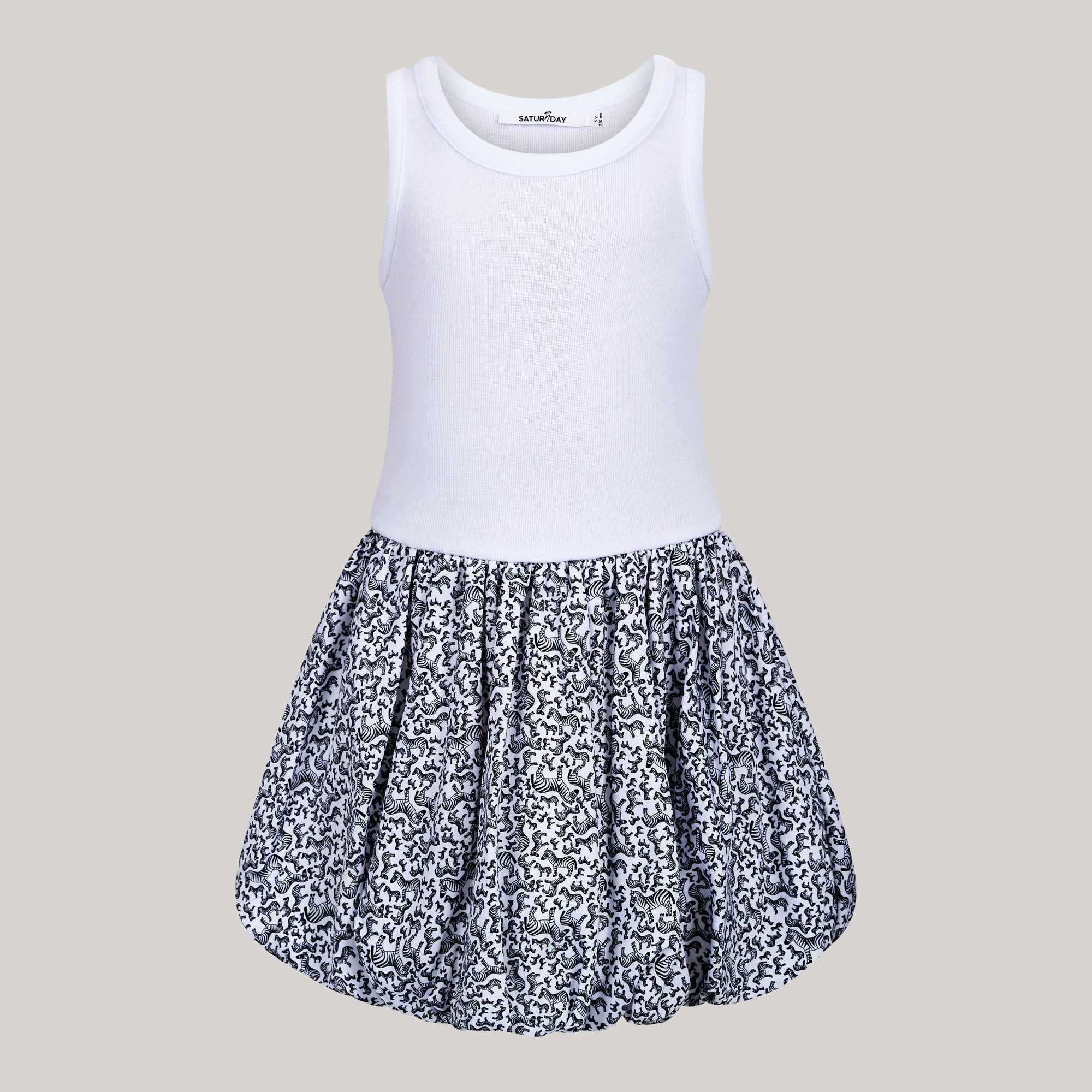 # SATURNDAY Sommerkleid Balloon-Kleid aus Baumwolle mit Zebra-Rock