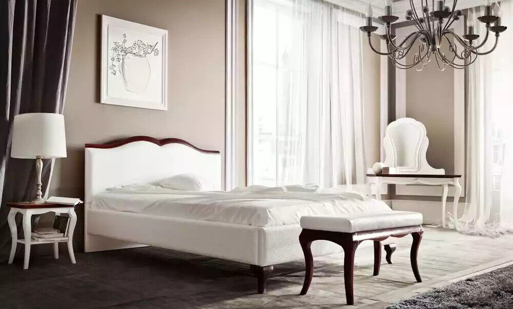 JVmoebel Bett Design Bett Luxus Made Hotel in Betten Europe Doppelbetten Holz Bett), Möbel Doppel (1-tlg